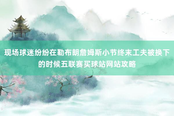 现场球迷纷纷在勒布朗詹姆斯小节终末工夫被换下的时候五联赛买球站网站攻略