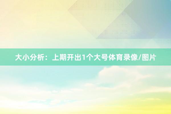 大小分析：上期开出1个大号体育录像/图片