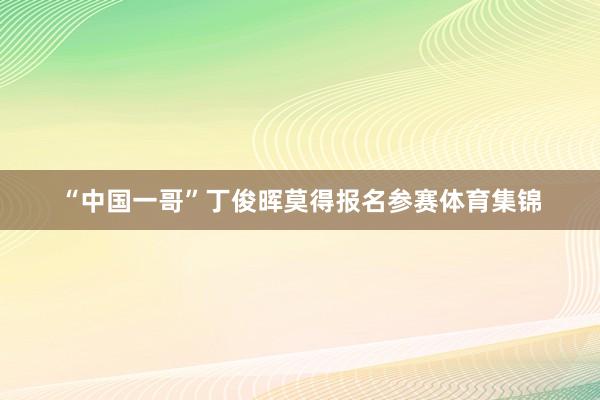 “中国一哥”丁俊晖莫得报名参赛体育集锦