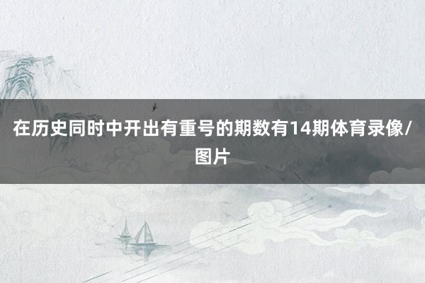 在历史同时中开出有重号的期数有14期体育录像/图片