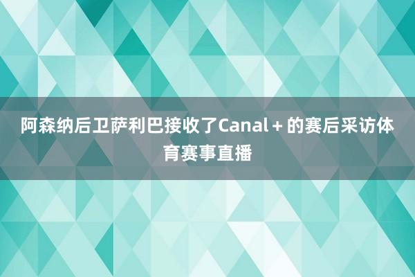 阿森纳后卫萨利巴接收了Canal＋的赛后采访体育赛事直播
