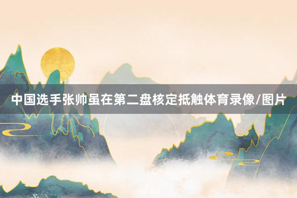 中国选手张帅虽在第二盘核定抵触体育录像/图片