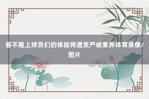 客不雅上球员们的体能将遭受严峻素养体育录像/图片