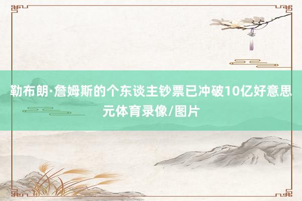 勒布朗·詹姆斯的个东谈主钞票已冲破10亿好意思元体育录像/图片