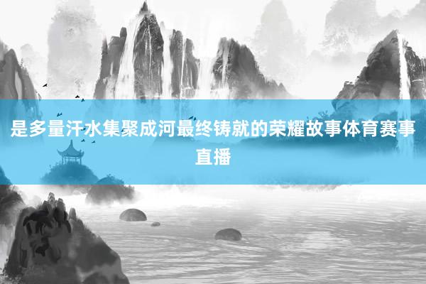是多量汗水集聚成河最终铸就的荣耀故事体育赛事直播