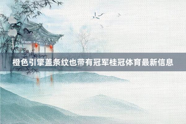 橙色引擎盖条纹也带有冠军桂冠体育最新信息