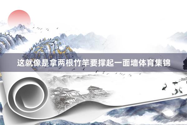 这就像是拿两根竹竿要撑起一面墙体育集锦