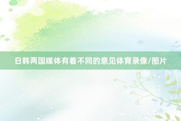 日韩两国媒体有着不同的意见体育录像/图片