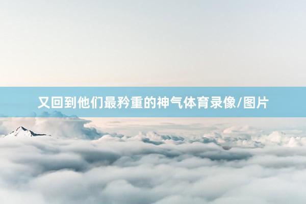 又回到他们最矜重的神气体育录像/图片
