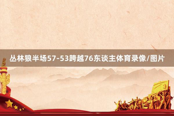 丛林狼半场57-53跨越76东谈主体育录像/图片